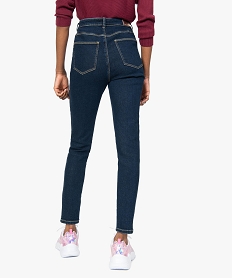 jean femme en stretch coupe skinny taille haute bleu pantalons jeans et leggingsB834401_3