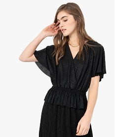 10TASELI VERT TEE-SHIRT NOIR:40289541846-Polyester////