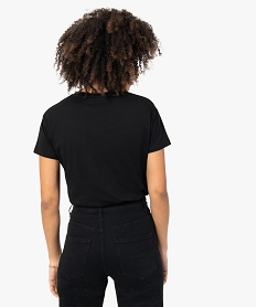 tee-shirt femme coupe ample - disney animals noir t-shirts manches courtesB898301_3