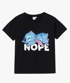 tee-shirt femme coupe ample - disney animals noir t-shirts manches courtesB898301_4