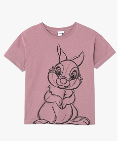 tee-shirt femme coupe ample - disney animals violet t-shirts manches courtesB898401_4