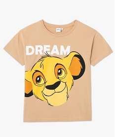 tee-shirt femme coupe ample - disney animals beige t-shirts manches courtesB898501_4