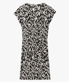 robe femme plissee a motif leopard et decollete cache-cour imprimeB898901_4
