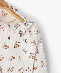 tee-shirt bebe fille en maille cotelee a motifs fleuris multicoloreB900201_2