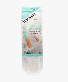 GEMO Semelles hygiène en tissu éponge - Baranne Gris