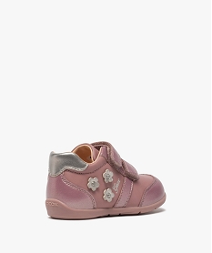 chaussures bebe fille a scratch decor fleurs - geox roseB917001_4