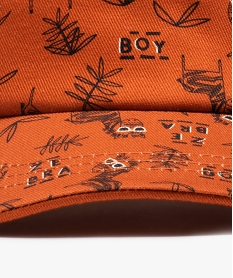 casquette bebe garcon imprimee zebre orangeB922001_3