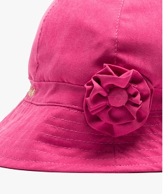 chapeau bebe fille forme bob avec elastique de maintien integre rose vifB923001_2