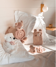 plaid bebe fille uni avec enveloppe doudou 2 en 1 rose autres accessoires filleB924601_3