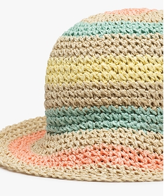 chapeau fille capeline a rayures pastel multicolore chapeaux et bonnetsB925901_2