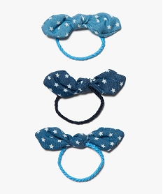 GEMO Elastiques cheveux fille à motifs étoiles (lot de 3) Bleu