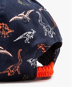 casquette garcon avec motifs dinosaures et visiere fluo bleuB946301_3