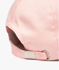 casquette femme en toile avec biais contrastant sur la visiere rose autres accessoiresB953701_3