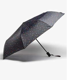 GEMO Parapluie femme pliant à motifs étoiles noir standard