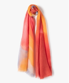 foulard femme multicolores en maille texturee multicoloreB970501_1