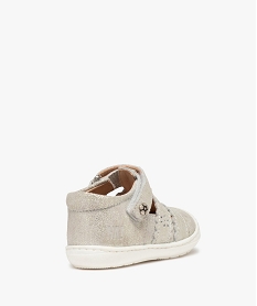 babies premiers pas bebe fille en cuir effet toile – na! gris chaussures de parcB979001_4