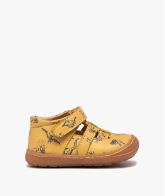 GEMO Chaussures premiers pas bébé garçon dessus cuir – NA! Orange