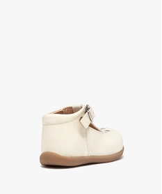 babies premiers pas bebe fille en cuir uni et vernis blancB979401_4