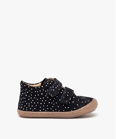 chaussures premiers pas bebe fille dessus cuir a pois - na! bleuB979601_1