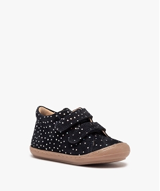 chaussures premiers pas bebe fille dessus cuir - na! bleuB979601_2