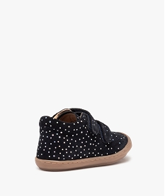 chaussures premiers pas bebe fille dessus cuir a pois - na! bleuB979601_4