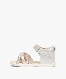 sandales bebe fille brillantes a scratch - lulucastagnette blanc sandales et nu-piedsB982701_3