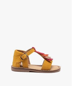 sandales bebe fille dessus cuir a franges colorees - na! jaune sandales et nu-piedsB983901_1