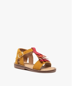 sandales bebe fille dessus cuir a franges colorees - na! jaune sandales et nu-piedsB983901_2