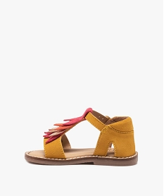 sandales bebe fille dessus cuir a franges colorees - na! jaune sandales et nu-piedsB983901_3