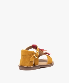 sandales bebe fille dessus cuir a franges colorees - na! jaune sandales et nu-piedsB983901_4