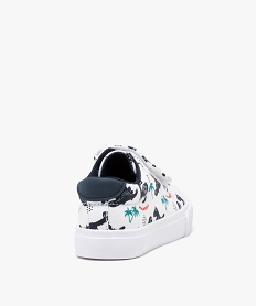 tennis bebe garcon en toile imprimee dinosaures blanc baskets et tennisB985601_4