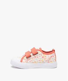 tennis bebe fille en toile imprimee mille fleurs orange baskets et tennisB986101_3