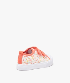 tennis bebe fille en toile imprimee mille fleurs orange baskets et tennisB986101_4