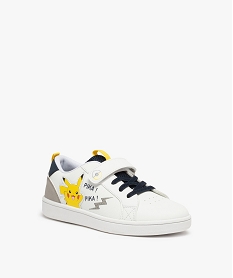 tennis garcon a lacets et scratch pikachu - pokemon blanc tennis en toile du 24 au 40B988201_2