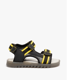 GEMO Sandales sport garçon à brides scratch et semelle crantée noir standard