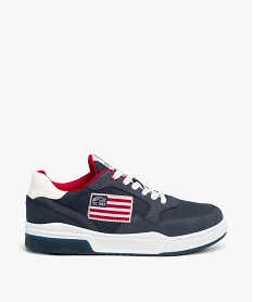 tennis garcon a lacets avec drapeau - camps united bleu tennis en toile du 24 au 40B997701_1