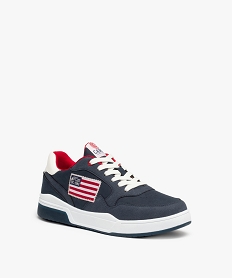 tennis garcon a lacets avec drapeau - camps united bleu tennis en toile du 24 au 40B997701_2