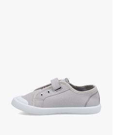 tennis garcon en toile unie fermeture scratch gris tennis en toile du 24 au 40B999401_3