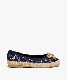GEMO Ballerines fille en toile imprimée et semelle en corde coloris assortis