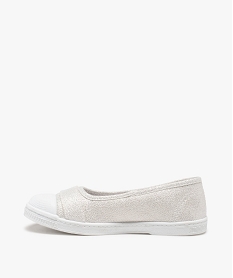 ballerines fille en toile brillante et bout renforce gris tennis en toileC005001_3