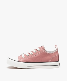 tennis fille en toile a lacets - lulucastagnette rose tennis en toileC005301_3