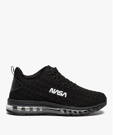 GEMO Baskets homme dessus en maille et semelle bulle - Nasa noir standard