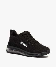 baskets homme dessus en maille et semelle bulle - nasa noir standard baskets et tennisC007901_2