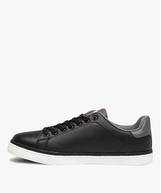 tennis homme tige basse unie a lacets - lee cooper smart noirC010101_3