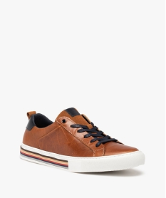 baskets homme dessus cuir a lacets - taneo orange baskets et tennisC010401_2