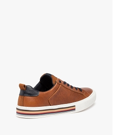 baskets homme dessus cuir a lacets - taneo orange baskets et tennisC010401_4