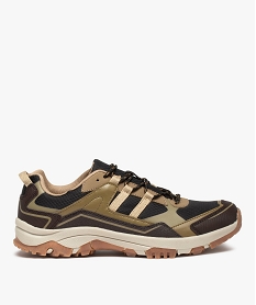 GEMO Chaussures de trekking homme à lacets et semelle crantée marron standard