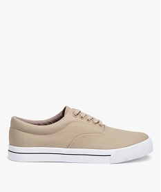 GEMO Baskets homme en toile style retro tennis Beige