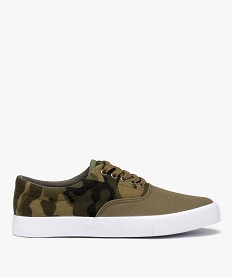 baskets homme en toile style retro tennis vert baskets et tennisC014001_1