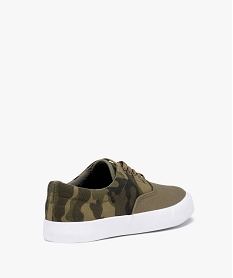 baskets homme en toile style retro tennis vert baskets et tennisC014001_4